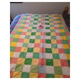 Hand made quilt 52' x 83'