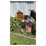 Lot of Metal Garden Fall Decor
