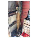 Lot of Fishing Rods and Net