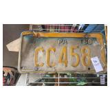 1958 Pennsylvania License Plate