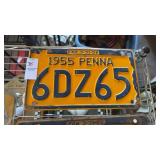 1955 Pennsylvania License Plate