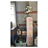 Lot of Christmas Ornaments and Signs