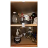 Sad Iron, Glass Canisters and Decor Items