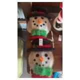 Vintage-style snowman decor
