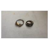 Lot of 2 Sterling Silver Rings