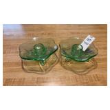 Vintage 1930s Uranium Glass Fostoria Footed