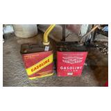2 Vintage Metal Gas Cans