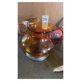 Vintage Farber Brothers Krome Kraft Amber glass