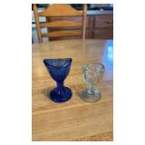 Lot of 2 Eyeglass Wash Cobalt blue and Clear