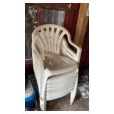 Lot of Plastic Lawn Chairs