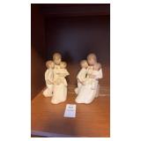 Two Willow Tree Figures