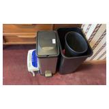 Lot of Trash Cans and Paper Shredder