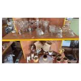 Two Shelves of Glassware