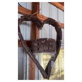 Homemade wooden heart basket
