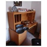 Sauder desk with locking door 60' wide, 54' high,