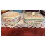 Temp-Tations Baking Dish- Wire Tote & Bowl