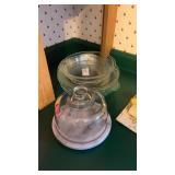 Pyrex Pie Trays and Cheese Dish