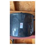 Black speckled granite ware enamelware stock pot