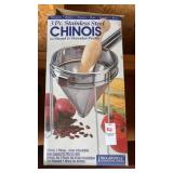 3 piece stainless steel chinois with stand and