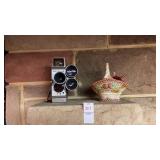 Bell Howell Camera and Cardinal Basket