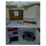 Pinking shears, radios etc lot