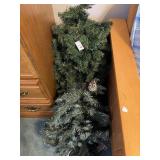 Christmas tree top, lights, and extension cords