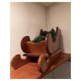 wooden sled decor approx 2 ft