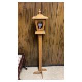 Wooden Standing Post Lamp
