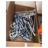 Lot of plastic hangers