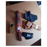 Gun related lot, holsters, new sling etc