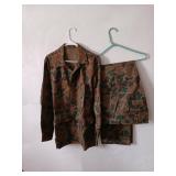 Vintage Woolrich USA camo medium coat and pants