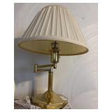 Gold swing arm table lamp