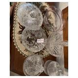 Lot of glass dishes