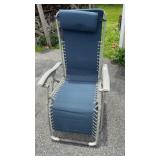 Blue zero gravity reclining chair