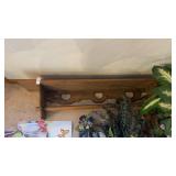 Heart Carved Shelving Coat Rack