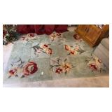 82x58 Floral Area Rug and Door Mat