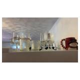 Lot of Christmas Flutes and Mugs