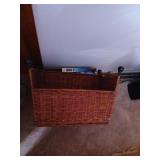 Basket and book lot
