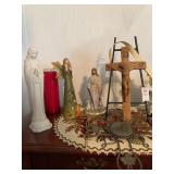 Lot of religious decor