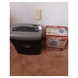 Heater and paper shredder lot