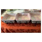 Temp-Tations Baking Dishes Trivets- Wire Totes