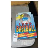 1990 Fleer Baseball Trading Card Box Unsealed