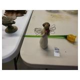 Willow tree Angel of the heart &  glass flower