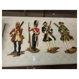 Vintage Cast  Aluminum army soldiers 20.5in. Tall