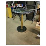 Penguins hockey table metal  with glass top nice