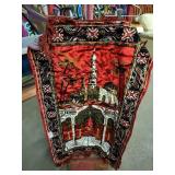 Vintage Islamic velvet prayer rug 23in. X 40in