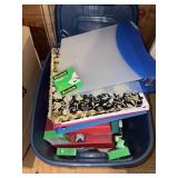 Lot of misc office supplies, binders, tape, etc
