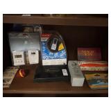 Shelf Lot of Toys, Temperature Gauges and More