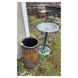 Bird Bath and Waste Basket