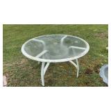 Glass Round Patio Table